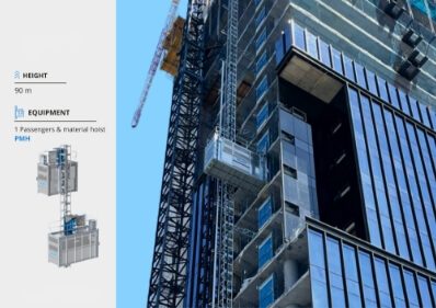 Barcelona boosts its construction project with a 3,200 kg construction hoist and record-breaking speed